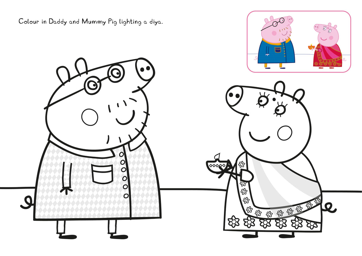 Peppa Pig: Peppa's Diwali Copy Colouring | Fun Festive Activity Book for Kids Aged 3+ | Celebrate Diwali with Peppa and Friends | Great Gift for Little Artists - Retail Maharaj