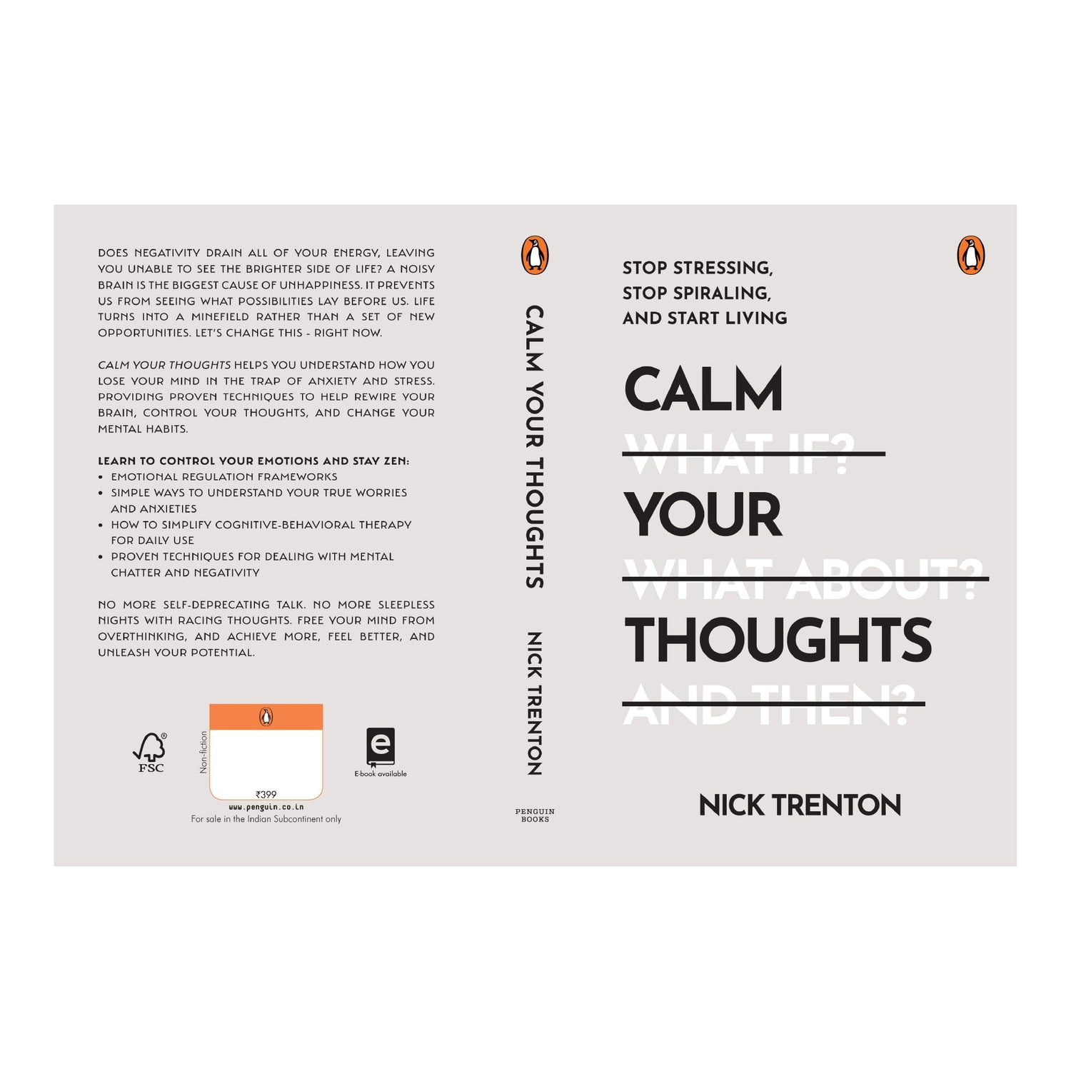 Calm Your Thoughts: Stop Stressing, Stop Spiraling, And Start Living | Proven Techniques to Reduce Anxiety and Rewire Your Mind for Calm and Clarity by the Bestselling Author of Stop Overthinking - Retail Maharaj