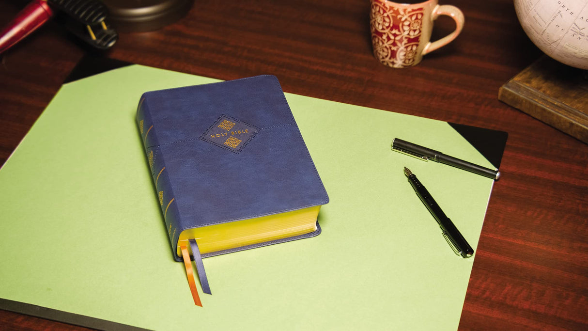 NIV, The Grace and Truth Study Bible, Leathersoft, Navy, Red Letter, Comfort Print - Retail Maharaj