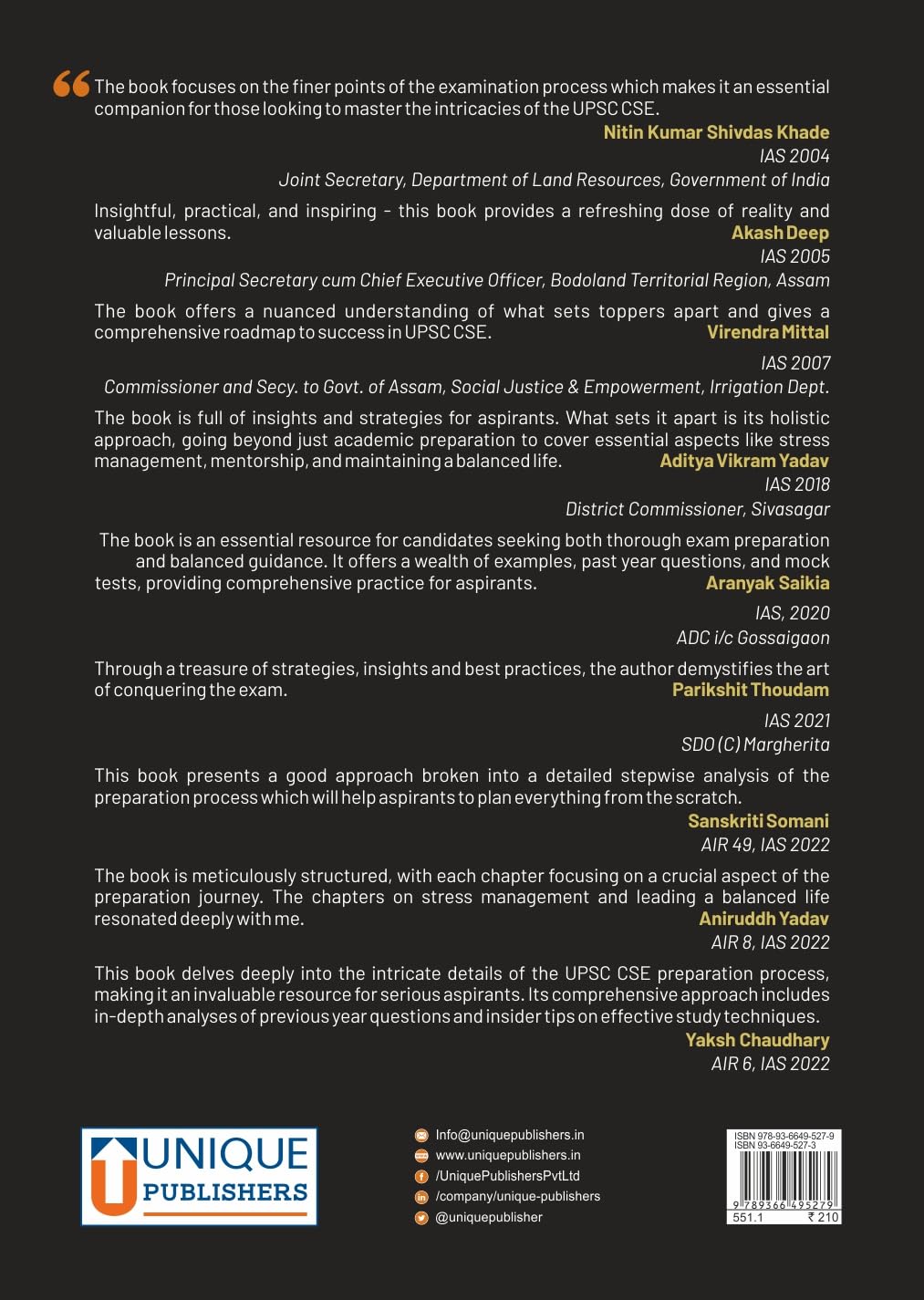 The First Book for UPSC-CSE Planning and Strategy of Toppers