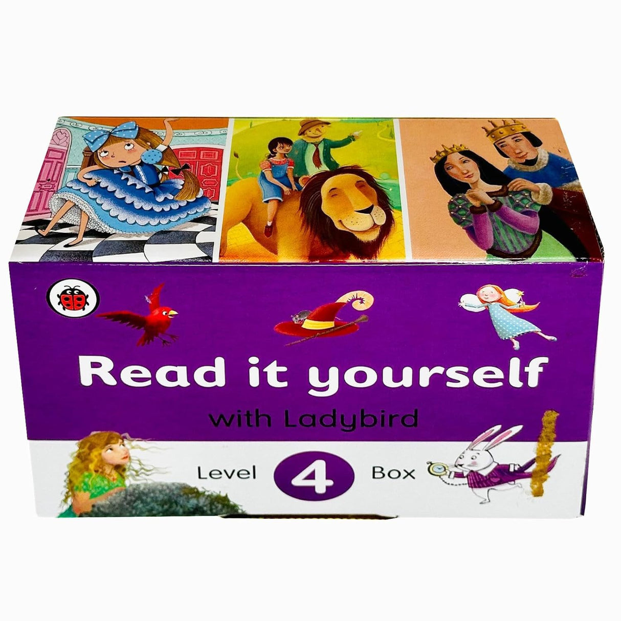 Ladybird Read It Yourself Tuck Box Level 4: 8 Books Box Set (Heidi, The Little Mermaid, Peter and the Wolf, Alice in Wonderland, Pinocchio, Snow White and the Seven Dwarfs, The Wizard of Oz and More) - Retail Maharaj