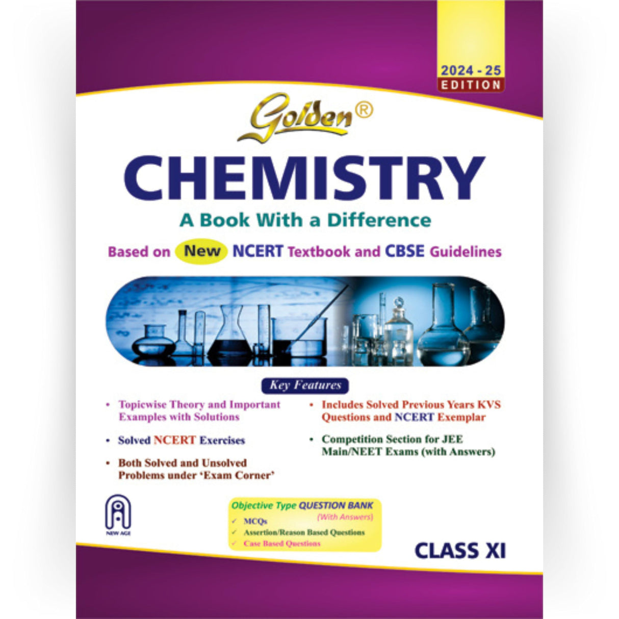 Golden Chemistry Class XI (Based on NEW NCERT Textbooks & CBSE Guidelines For 2026 Final Exams, includes Objective Type Question Bank) - Retail Maharaj
