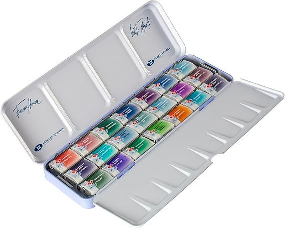 White Nights Granulating Watercolour 21 Full Pans Set