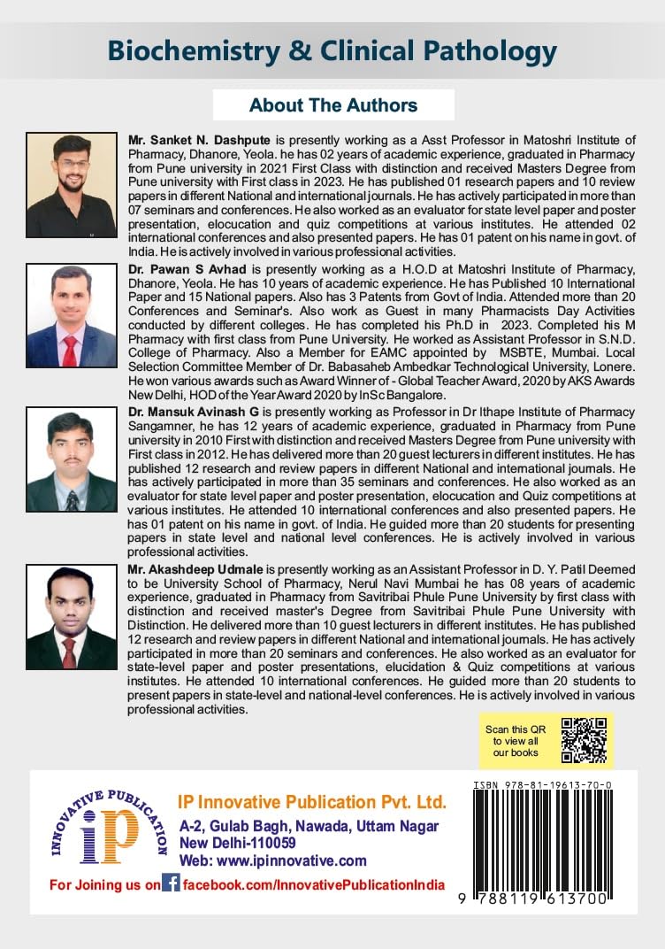 Biochemistry and Clinical Pathology for D.Pharm 2nd Year - Retail Maharaj