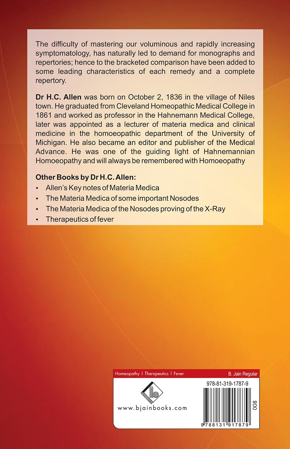 The Therapeutics of Intermittent Fever - Retail Maharaj