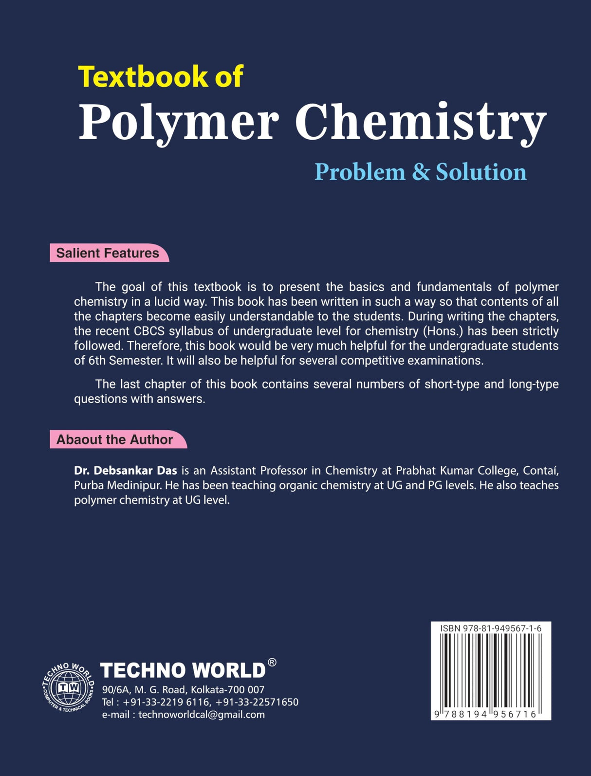 Textbook Of Polymer Chemistry (English Version) - Retail Maharaj