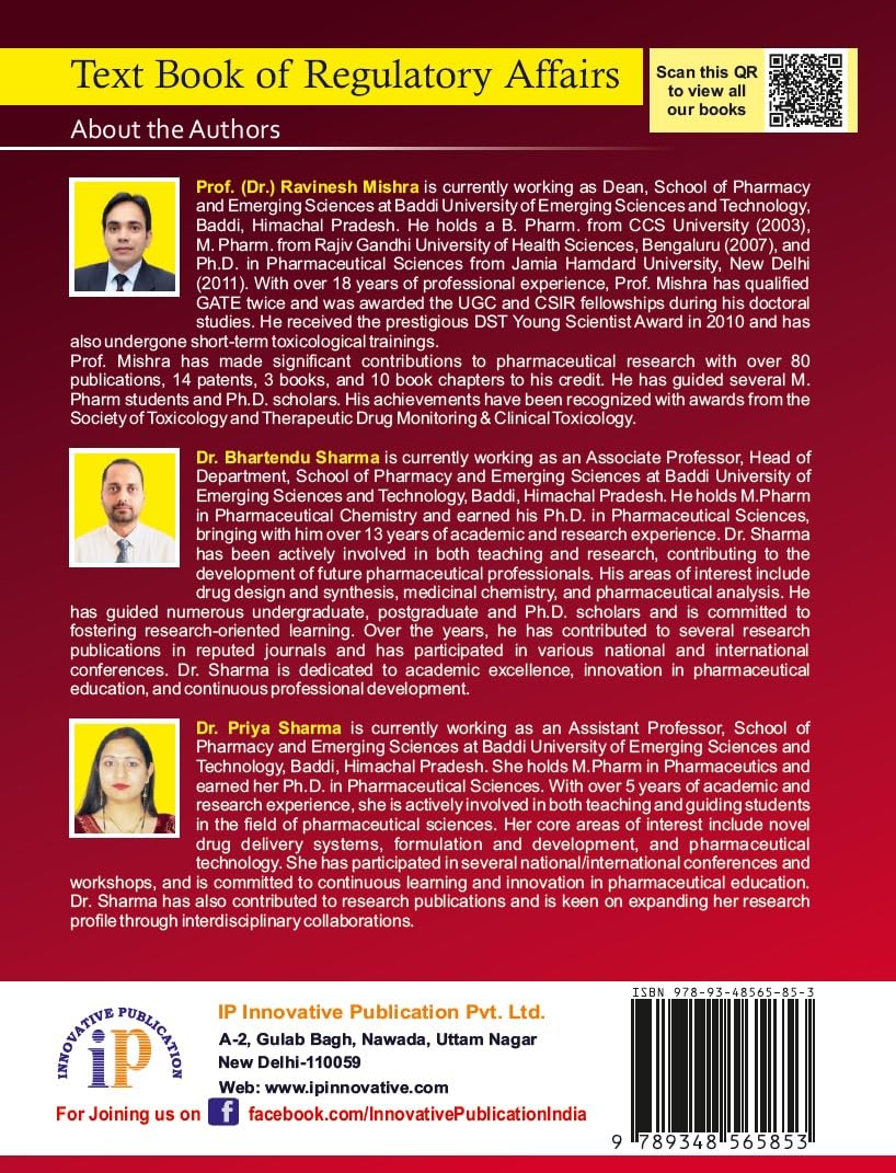 Text Book of Regulatory Affairs for the Students of M.Pharm 1st Semester - Retail Maharaj