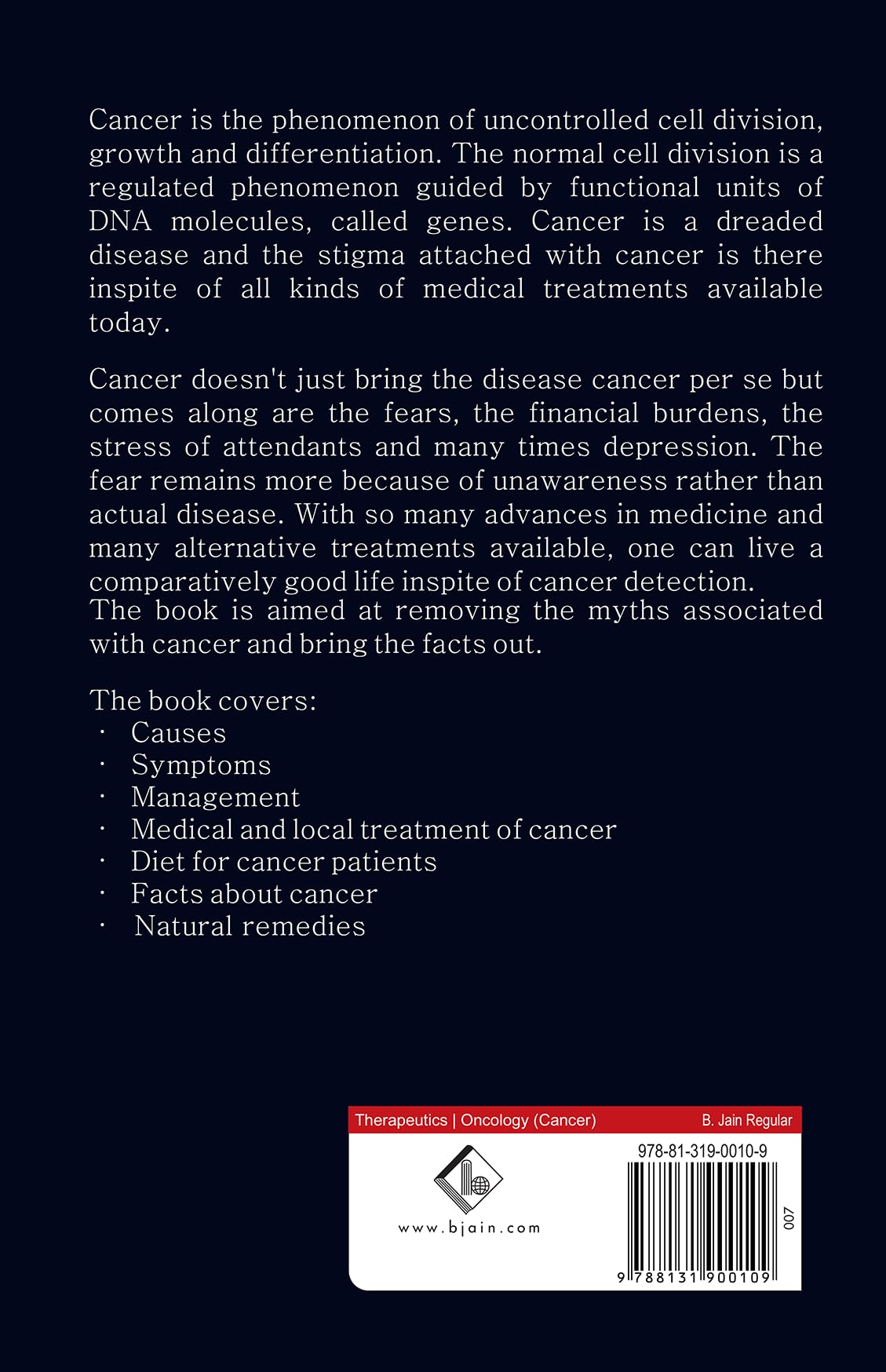 Cancer - Its Causes Symptoms and Treatment - Retail Maharaj