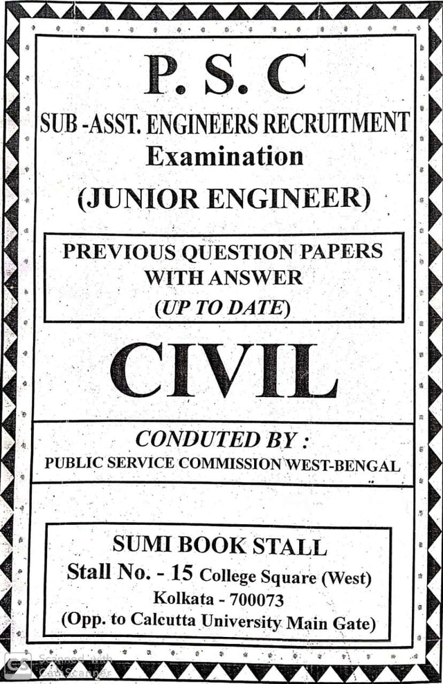 West Bengal P.S.C Junior Engineer (CIVIL) Previous Year Question Papers with Answer in English - Retail Maharaj
