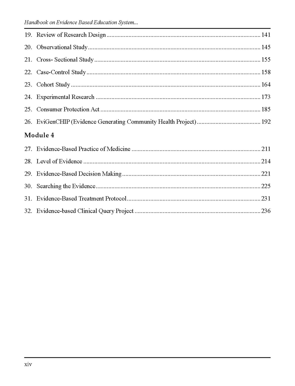 Handbook on Evidence Based Education System (Module-Wise Approach)