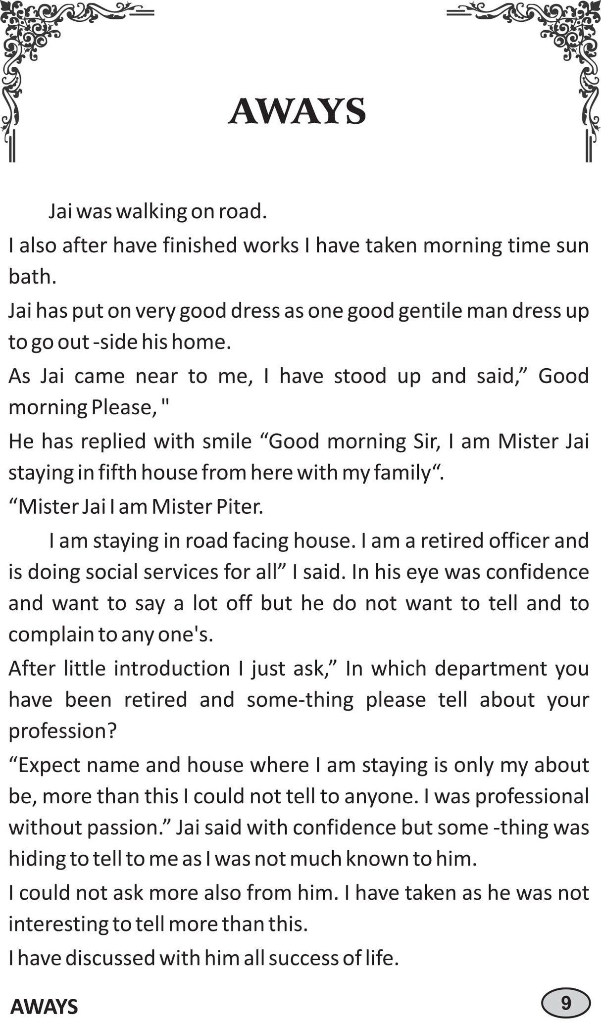 Aways (English Story)