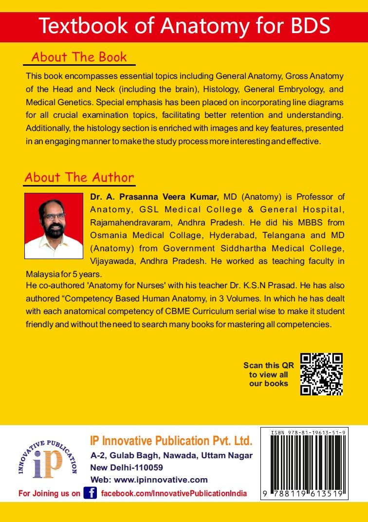 Textbook of Anatomy for BDS (First, 2025) - Retail Maharaj