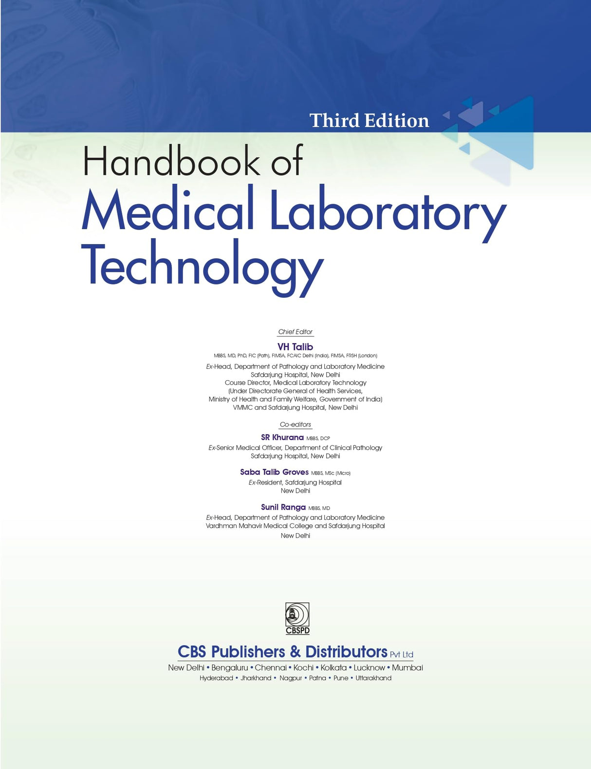 Handbook of Medical Laboratory Technology, 3/e