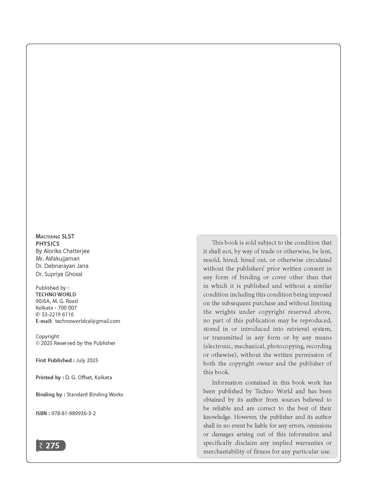 SLST Physics ( Mastering SLST Physics) Concepts & Practice 2025 for SSC/MSC Exam - Retail Maharaj