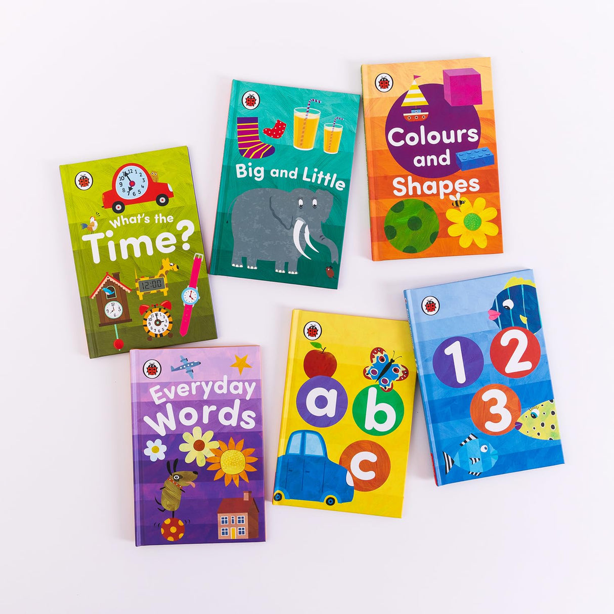 Ladybird Early Learning Library: 6 Books Tuck-Box - ABC | 123 | Colours and Shapes | Everyday Words and More - Retail Maharaj