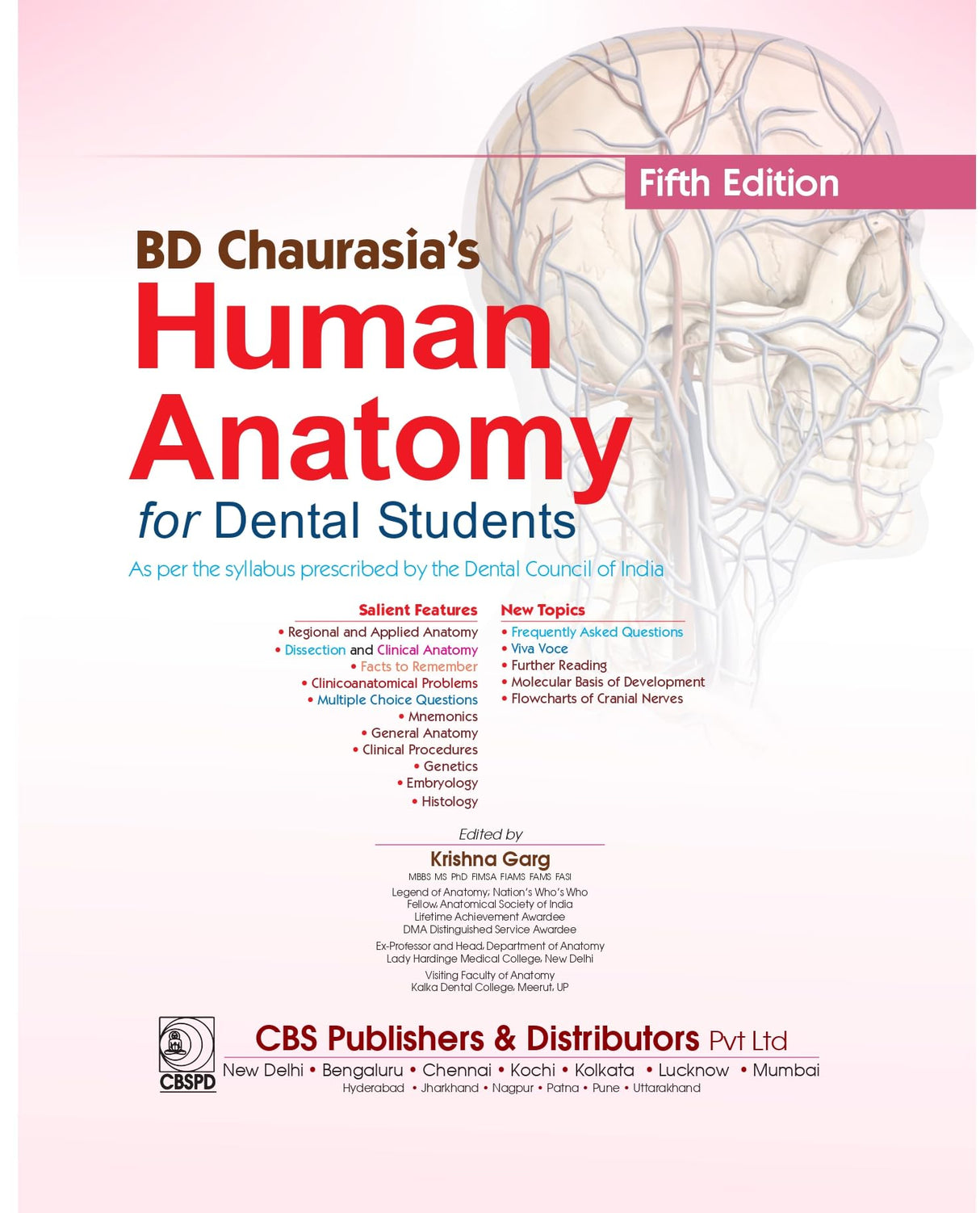 BD CHAURASIAS HUMAN ANATOMY FOR DENTAL STUDENTS 5ED (PB 2024)