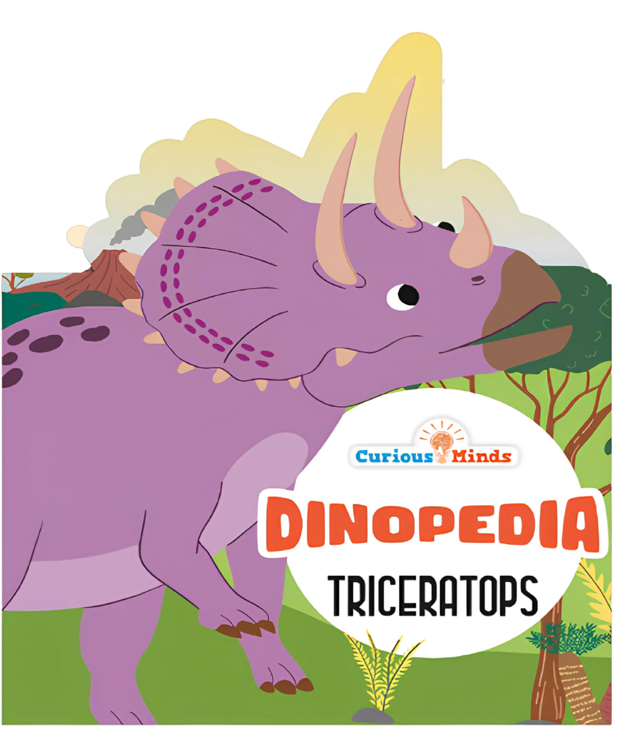 Set of 4 Children Dinosaur Encyclopedia Die Cut Books for 5+ | Dinopedia- T REX, DIPLODOCUS,TRICERATOPS,VELOCIRAPTOR - Retail Maharaj