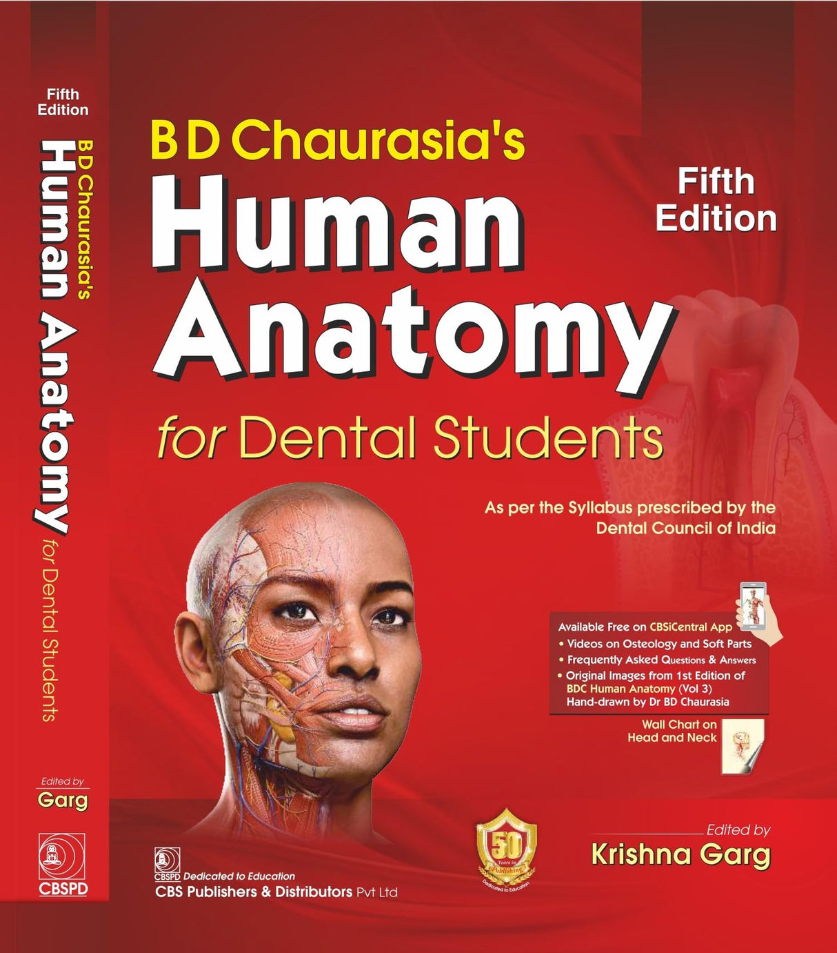 BD CHAURASIAS HUMAN ANATOMY FOR DENTAL STUDENTS 5ED (PB 2024)