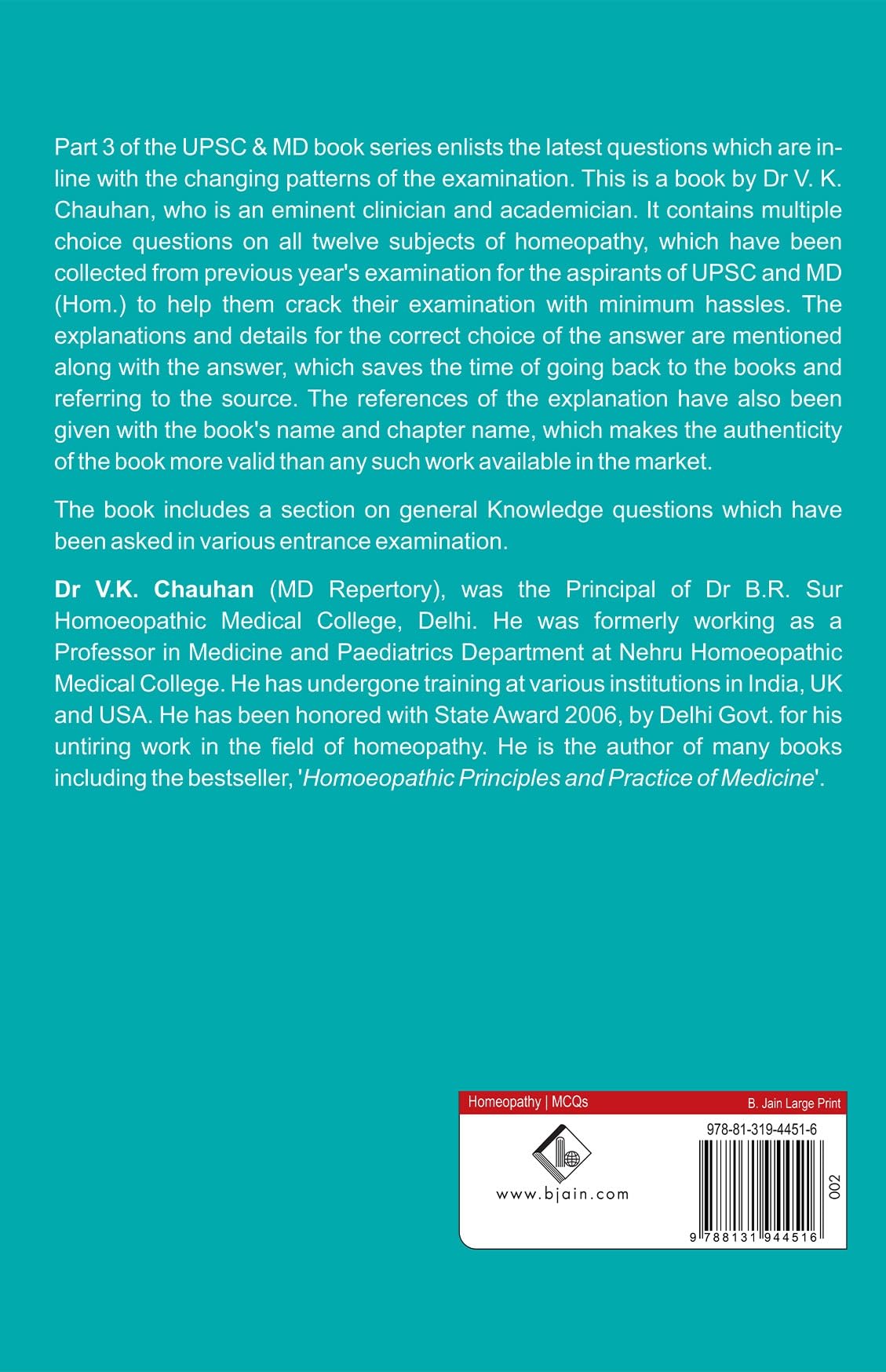 Solved Multiple Choice Question UPSC & MD Entrance Examination in Homeopathy - Part 3 - Retail Maharaj
