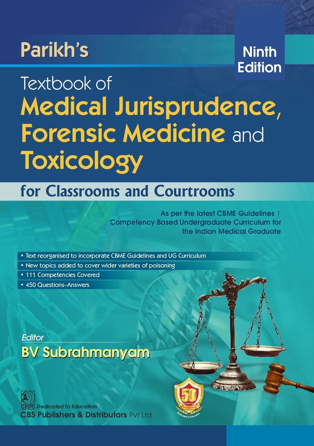 Parikhs Textbook Of Medical Jurisprudence Forensic Medicine And Toxicology For Classrooms And Courtrooms 9Ed (Pb 2025)