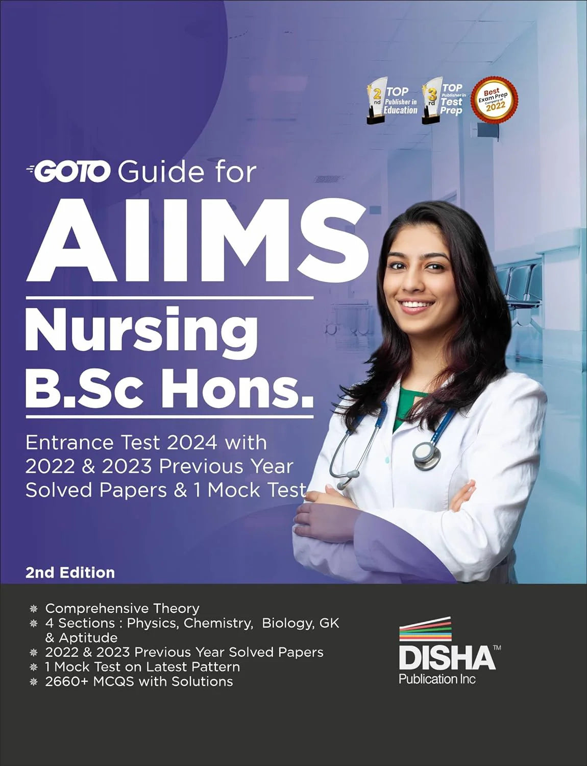 Go To Guide for AIIMS Nursing B.Sc. Hons. Entrance Test 2024 with 2022 & 2023 Previous Year Solved Papers & 1 Mock Test 2nd Edition - Retail Maharaj
