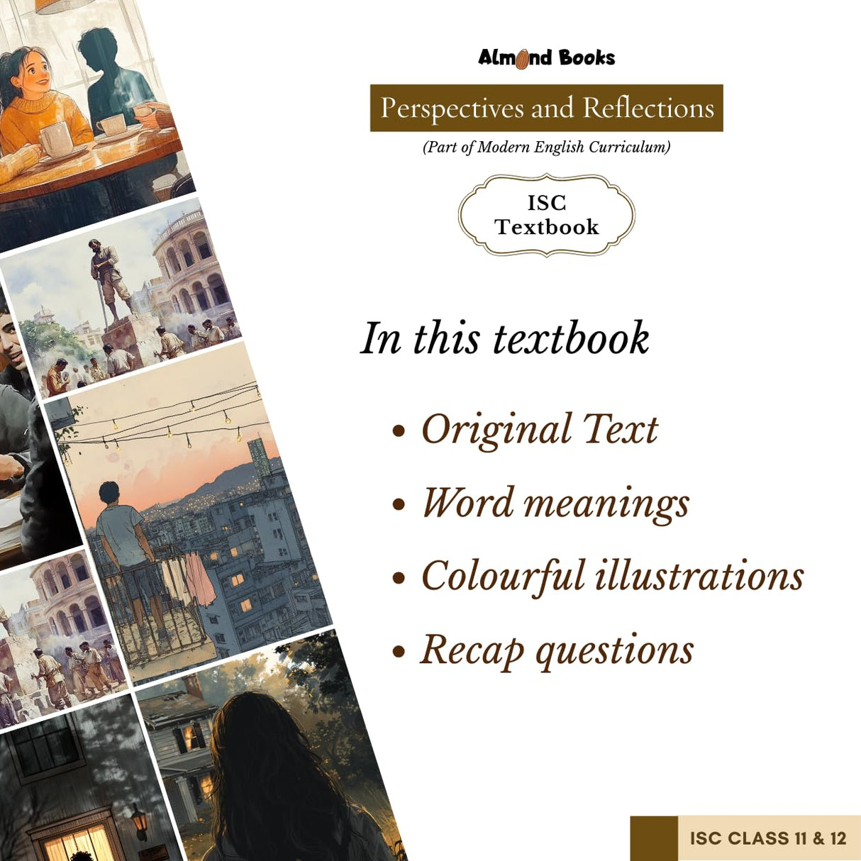 Almond Books ISC Modern English Literature Textbook – Perspectives (Short Stories) and Reflections (Poems) for Class 11 & 12 | Latest ISC English Syllabus 2027 - Retail Maharaj
