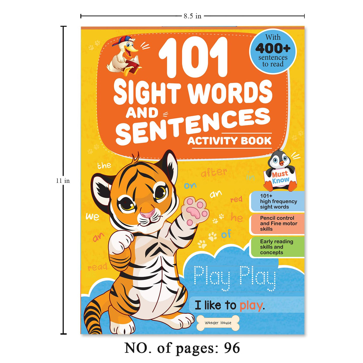 101 Sight Words and Sentences: Activity Book for Children | 400+ Sentences to Read and Practice | Ages 4–7 | Build Early Reading Fluency with Fun Exercises - Retail Maharaj