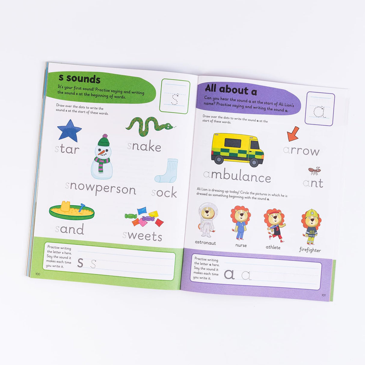 First Reading and Writing: A Learn With Ladybird 4 in 1 Activity Book - Pen Control, Letters, First Words and First Phonics - Practice Skills for School (3-5 Years) - Retail Maharaj