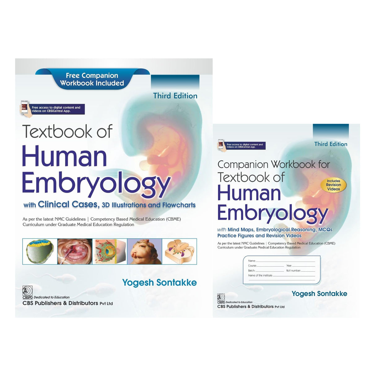 Textbook of Human Embryology , with Clinical Cases, 3D Illustrations and Flowcharts 3/e | As per the latest NMC Guidelines | (CBME) Curriculum under Graduate Medical Education Regulation | Free Companion Workbook Included - 2026