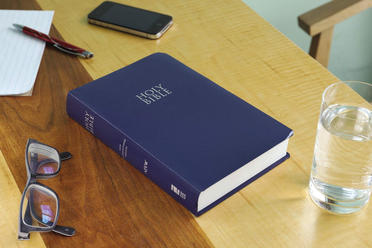 Niv, Gift And Award Bible, Leather-Look, Blue, Red Letter Edition, Comfort Print - Retail Maharaj