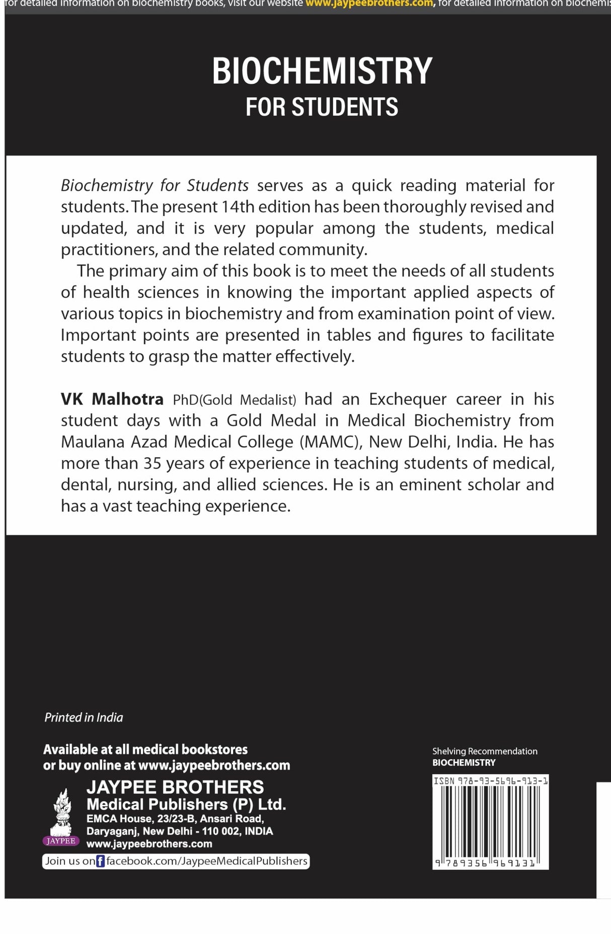 BIOCHEMISTRY FOR STUDENTS