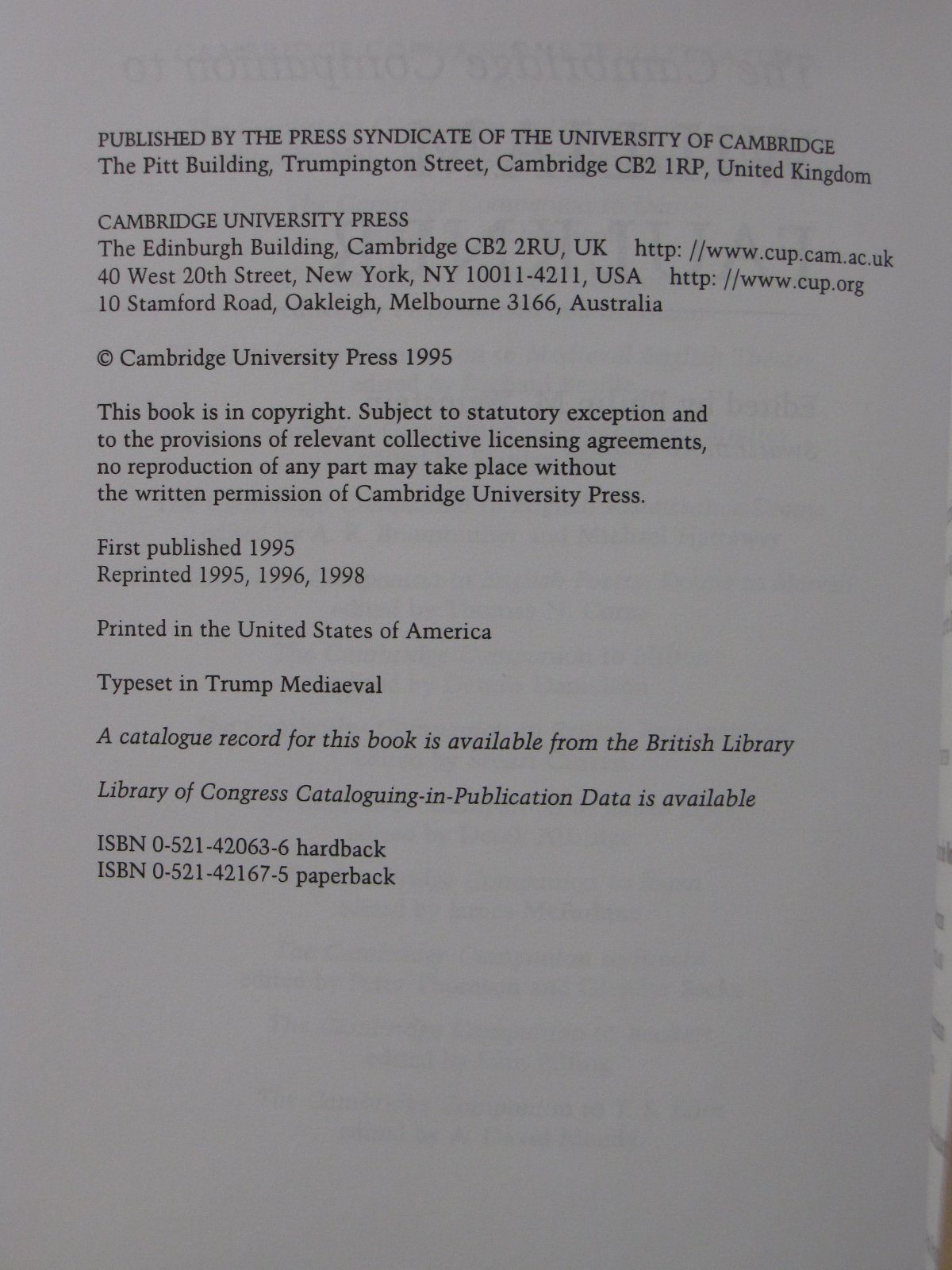 The Cambridge Companion to William Faulkner (Cambridge Companions to Literature)