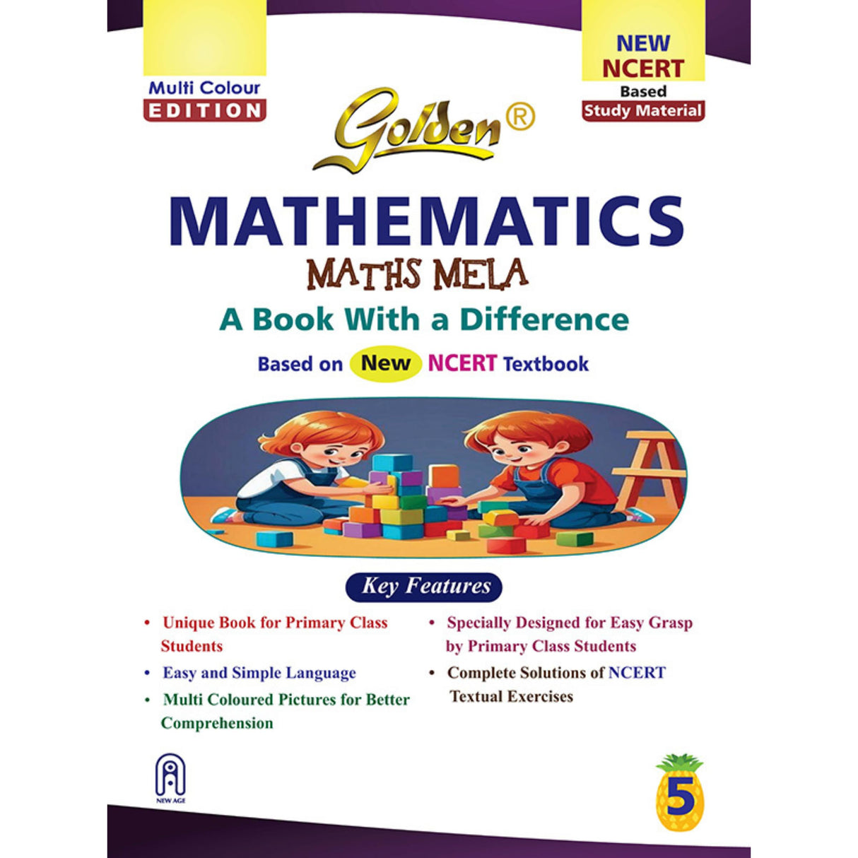 Golden Mathematics Study Material Based on NEW NCERT Maths Mela For Class 5 | Easy and Simple Language | Multi Coloured Pictures for Better Comprehension | Complete Solutions of NCERT Textual Exercises - Retail Maharaj