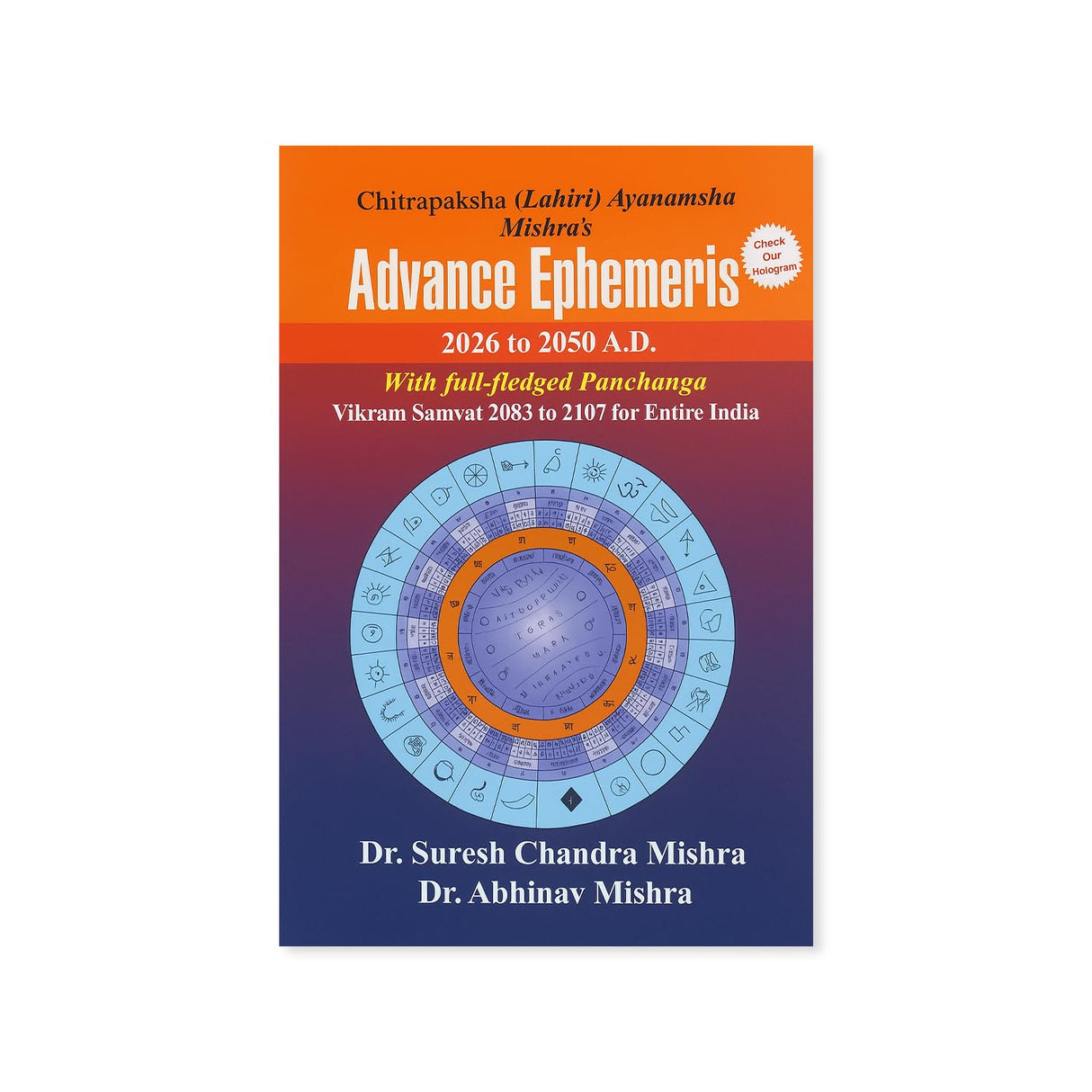 Mishra's Advance Ephemeris 2026-2050, Astrological Reference Book - Retail Maharaj