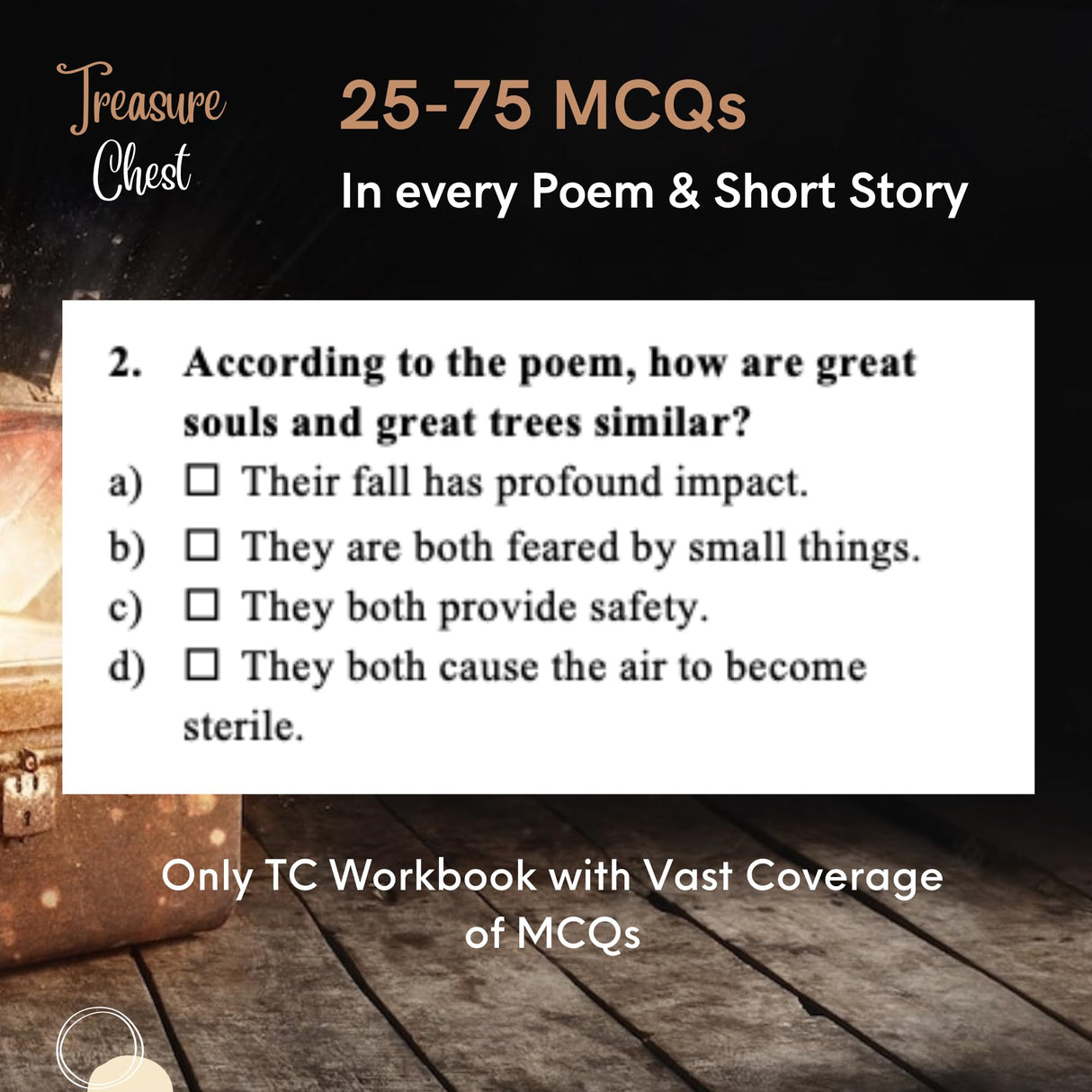 Almond Books ICSE Class 10 Treasure Chest (WORKBOOK with ANSWERS) Poems & Short Stories | Fully Solved | Part 2 for ICSE Class 10 - Retail Maharaj