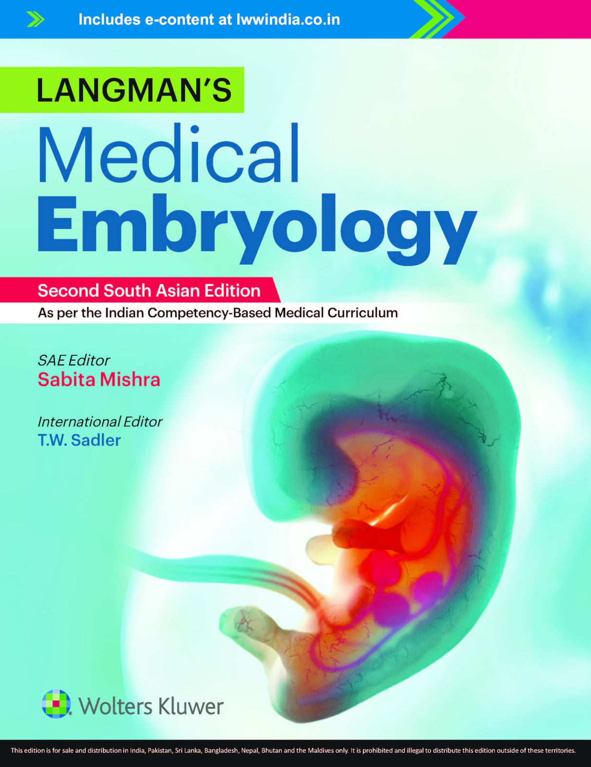 Langman’s Medical Embryology, 2nd South Asian ed (Embryology Series)