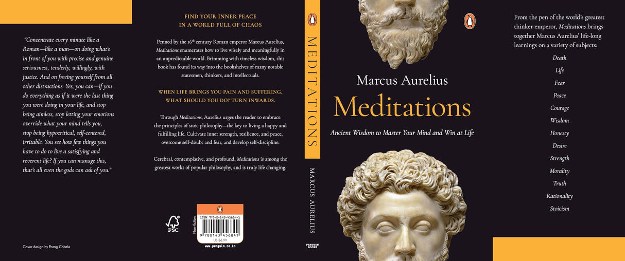 Meditations: Timeless Wisdom from Stoic Philosophy for Inner Peace, Self-Discipline & Mental Resilience | A Classic Self-Help Book on Personal Growth & Mindfulness - Retail Maharaj