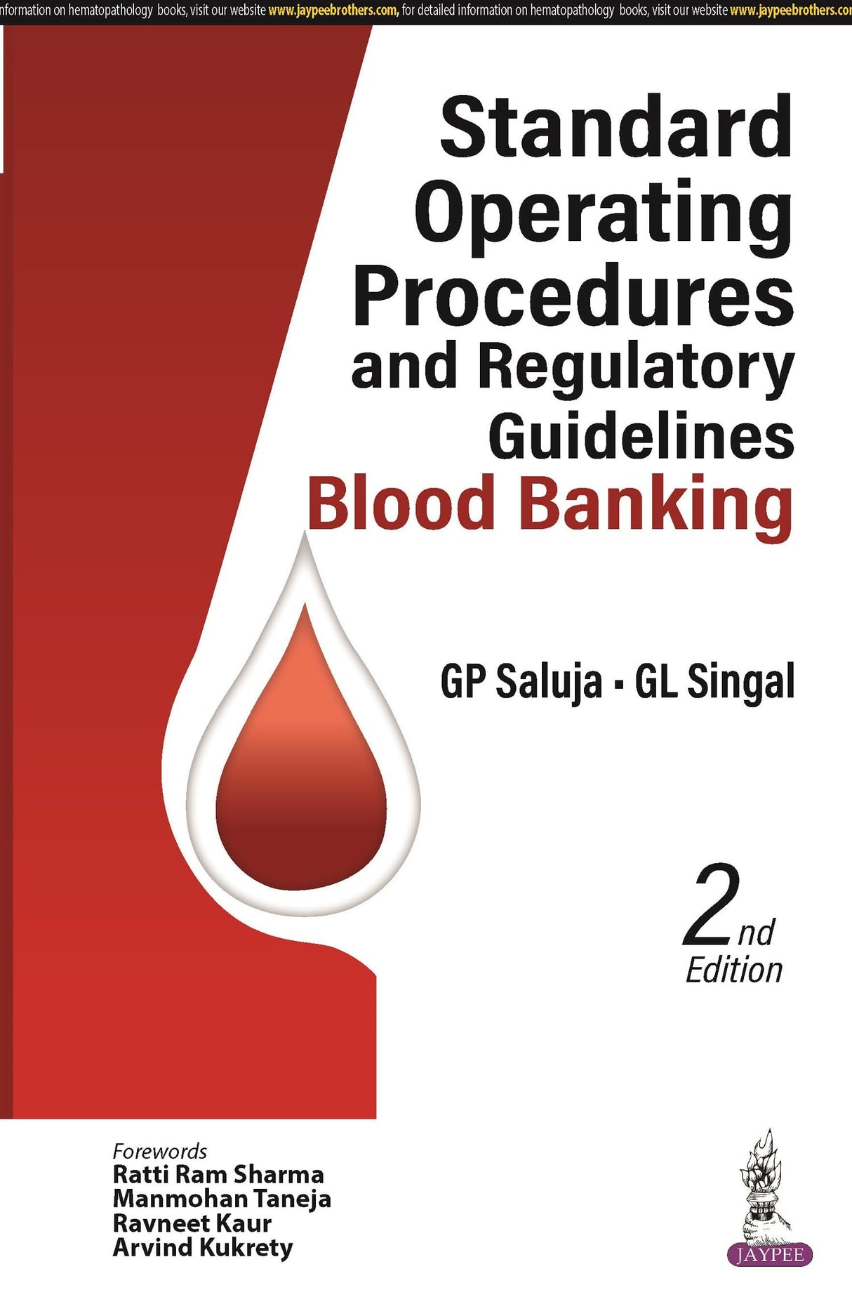STANDARD OPERATING PROCEDURES AND REGULATORY GUIDELINES—BLOOD BANKING