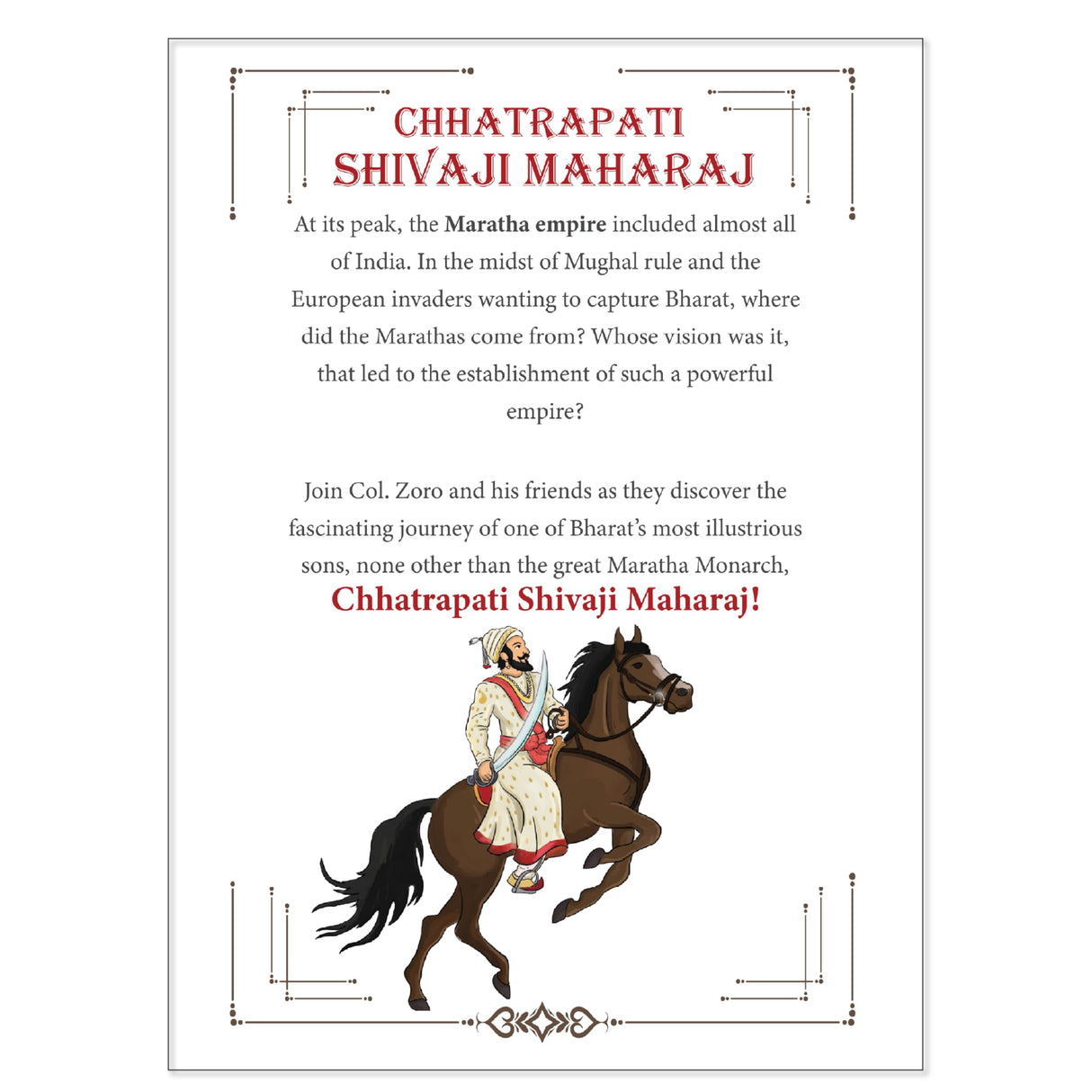 Detective Col. Zoro Book 8: Secret Trail of the Warrior King - Part 1 - Retail Maharaj