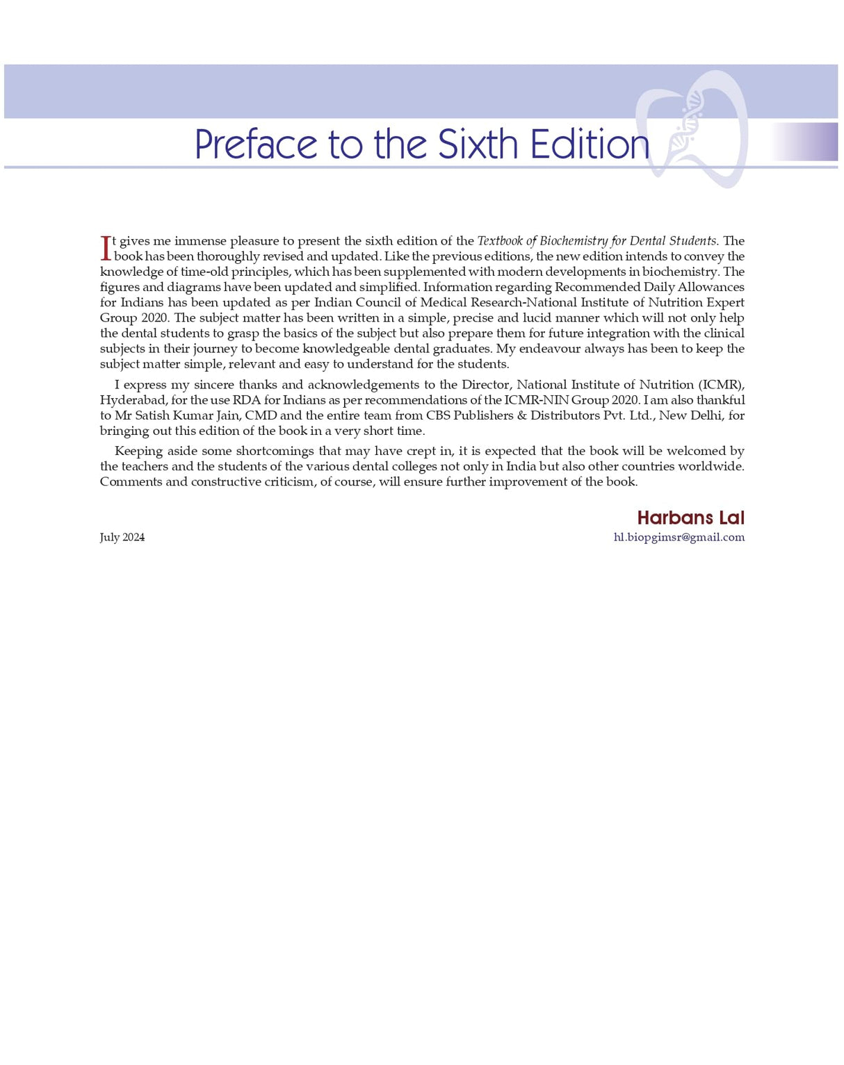 Textbook of Biochemistry for Dental Students including Practical Exercises 6/e