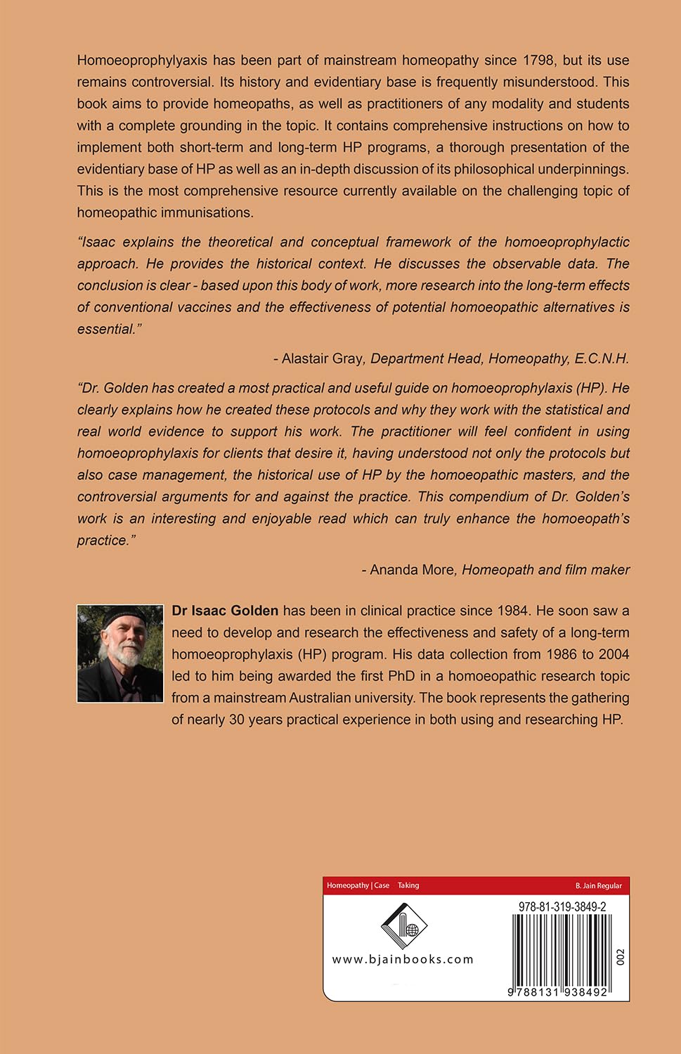 A Practical Handbook of Homoeopathy Immunisation (The Complete Practitioner’s Manual of Homeoprophylaxis) - Retail Maharaj