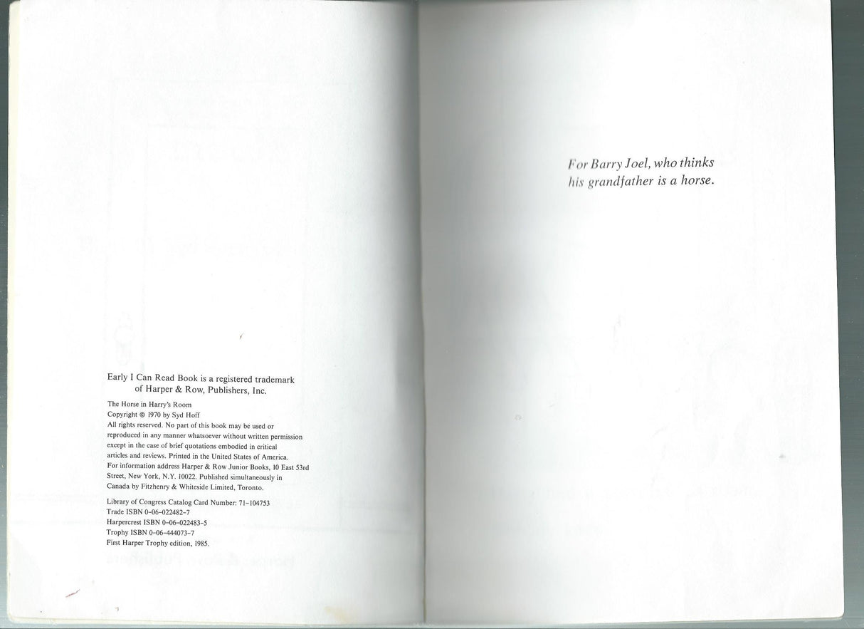 The Horse in Harry's Room (I Can Read Level 1) - Retail Maharaj