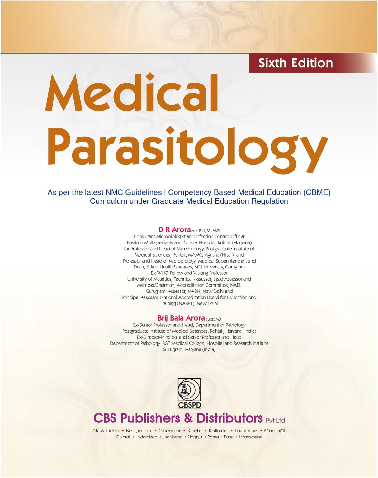 Medical Parasitology, 6/e | As per the latest NMC Guidelines | Competency Based Medical Education (CBME) Curriculum under Graduate Medical Education Regulation (PB 2026)