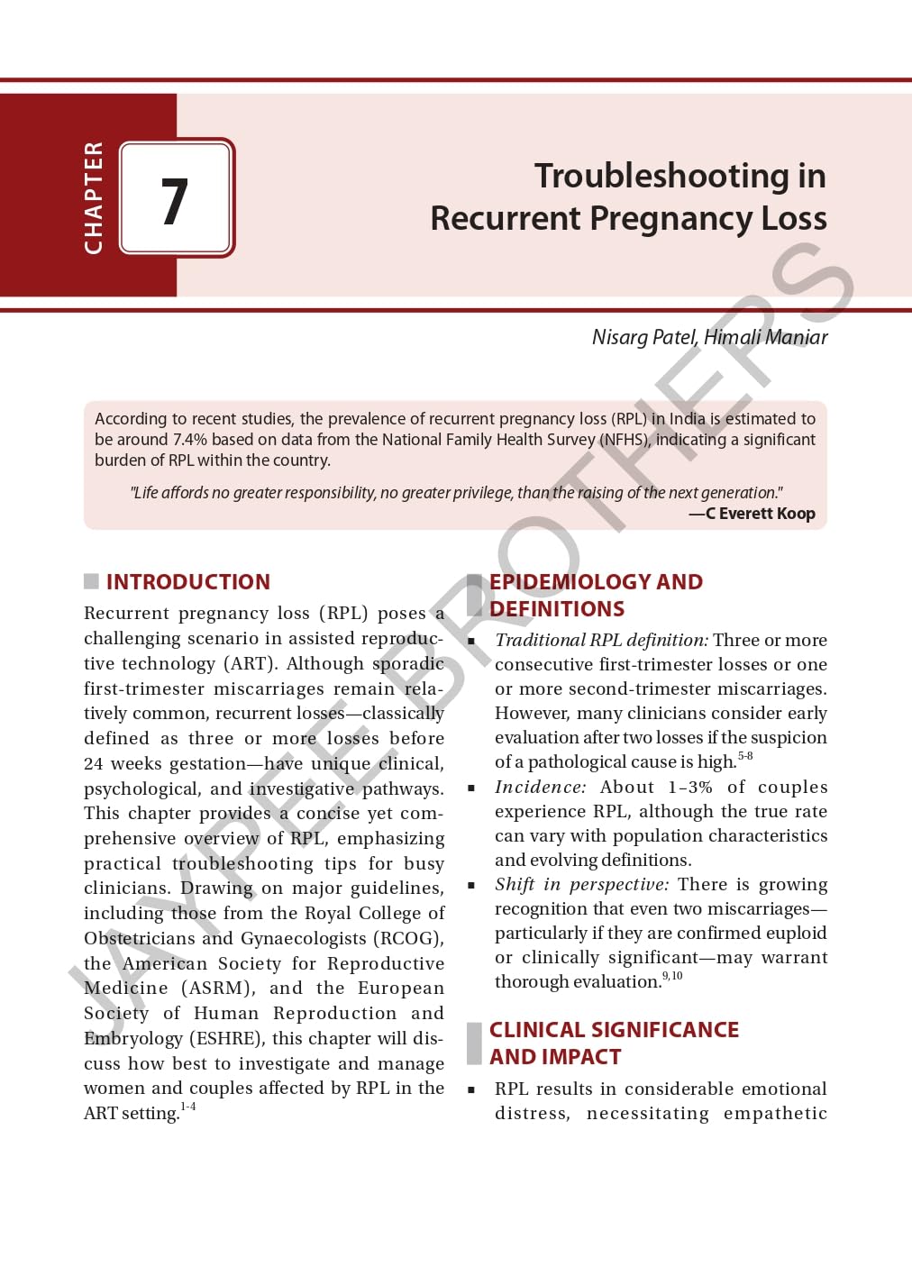 TROUBLESHOOTING IN ASSISTED REPRODUCTIVE TECHNOLOGY