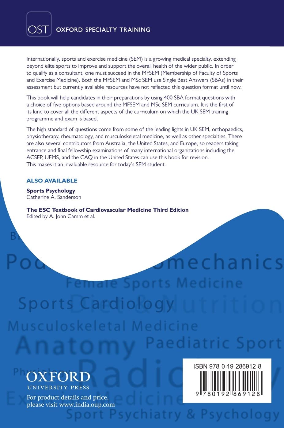 SBAs IN SPORT, EXERCISE, AND MUSCULOSKELETAL MEDICINE