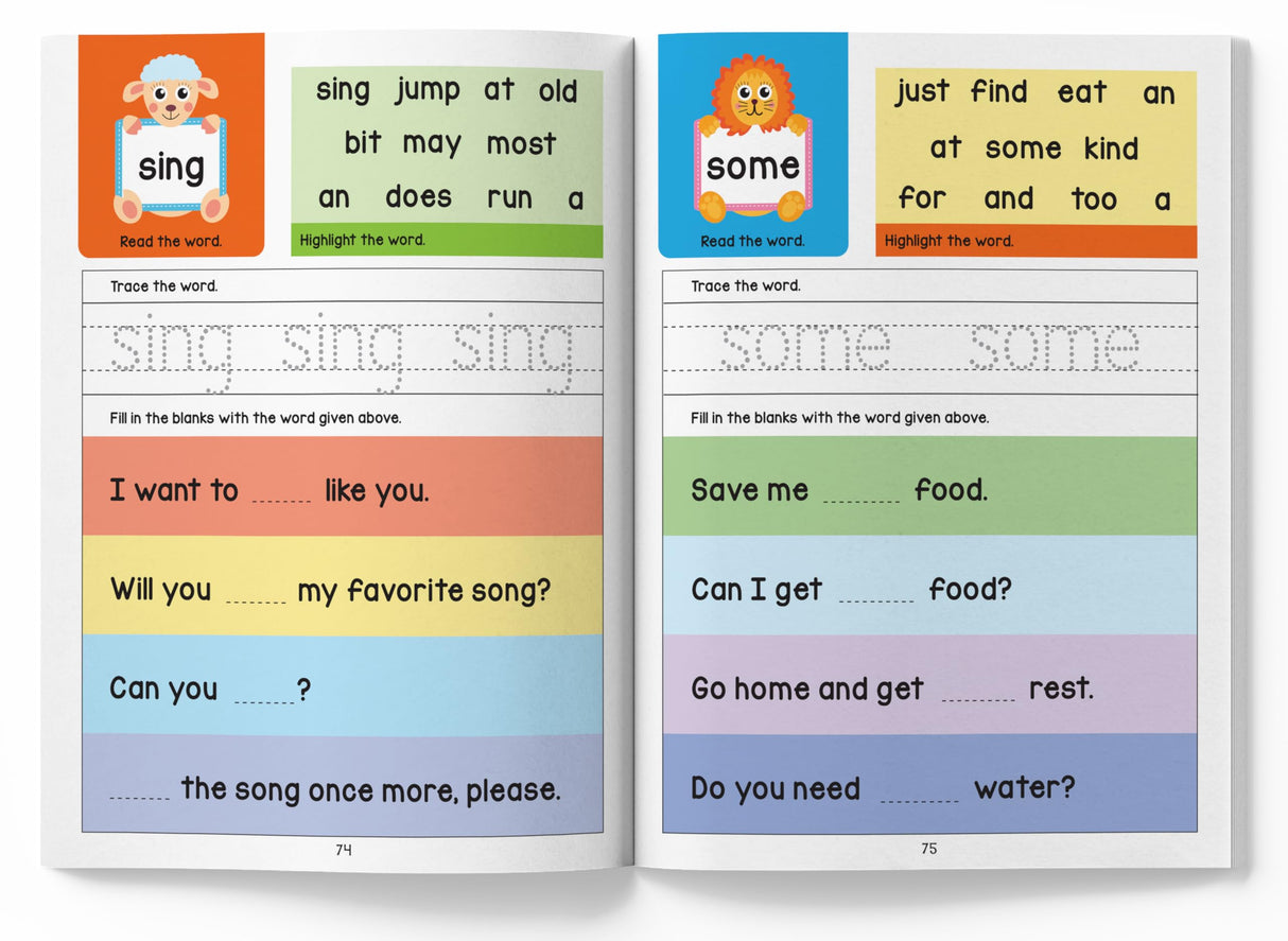 101 Sight Words and Sentences: Activity Book for Children | 400+ Sentences to Read and Practice | Ages 4–7 | Build Early Reading Fluency with Fun Exercises - Retail Maharaj
