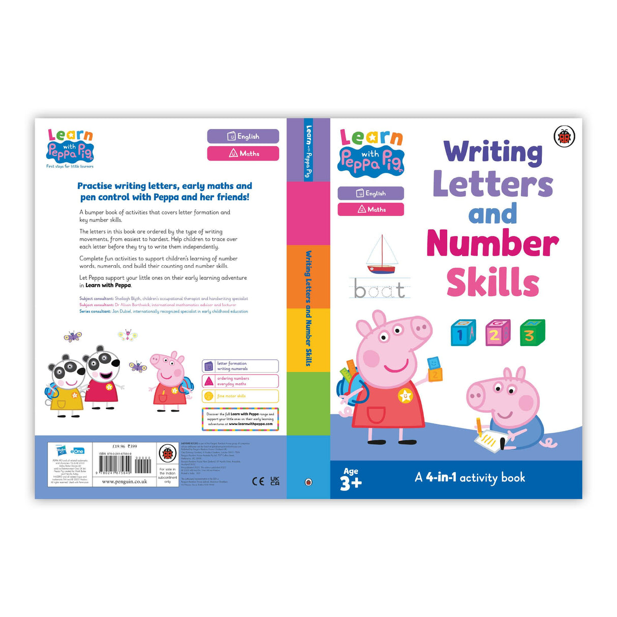 Peppa Pig: Learn with Peppa: Number Skills and Writing Bumper Activity Book (Set of 4) | Fun and Interactive Learning | Ideal for Preschool and Kindergarten Kids | Ages 3-6 - Retail Maharaj