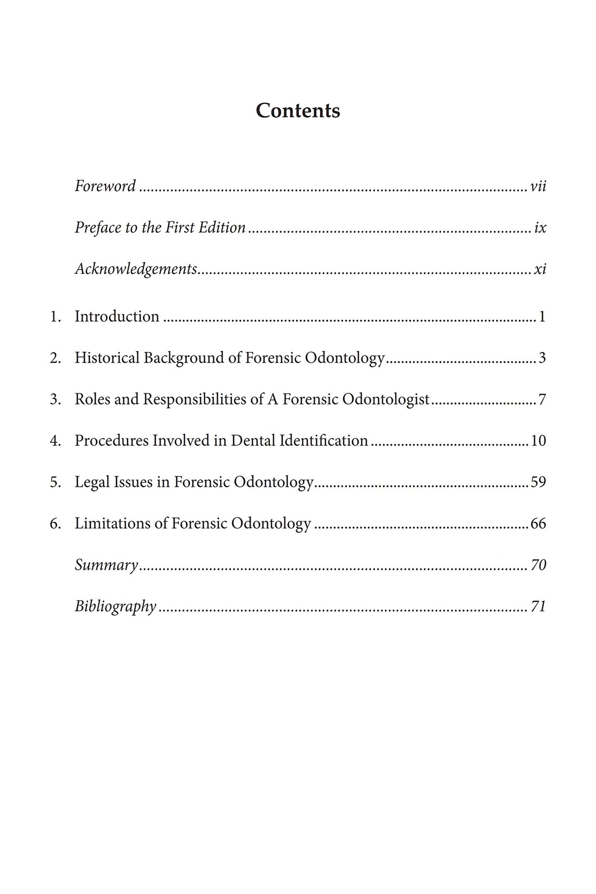 A Concise Textbook on Forensic Odontology