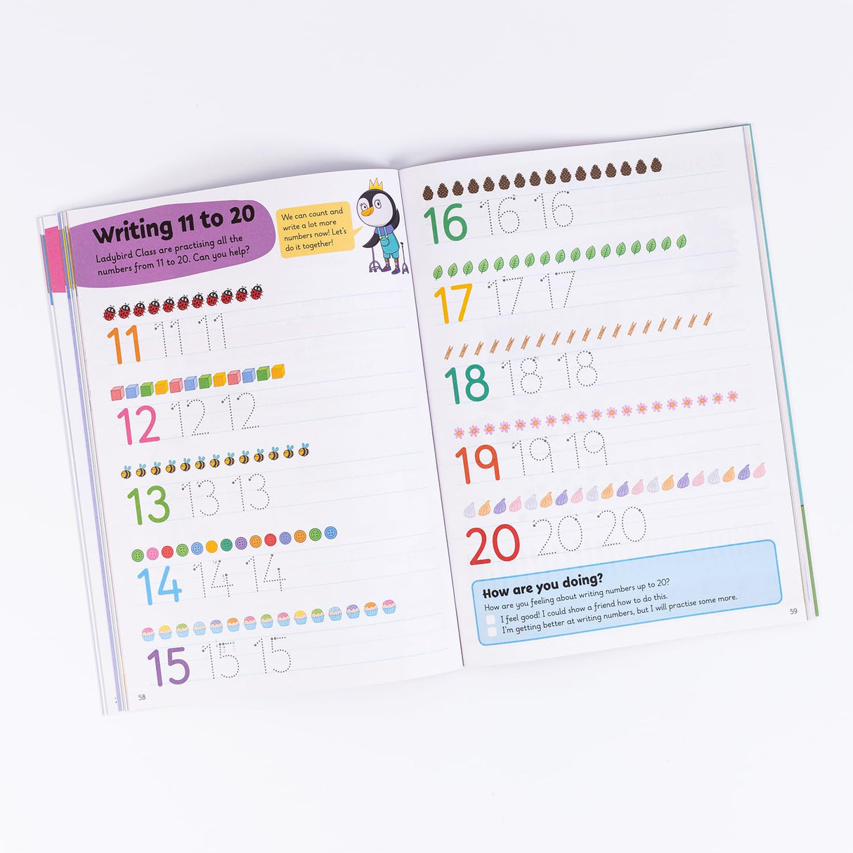 Shapes, Colours and Numbers: A Learn With Ladybird 4 in 1 Activity Book - Shapes, Colours, Patters; Count from 0-20; Counting Games & First Sums - Practice Skills for School (3-5 Years) - Retail Maharaj