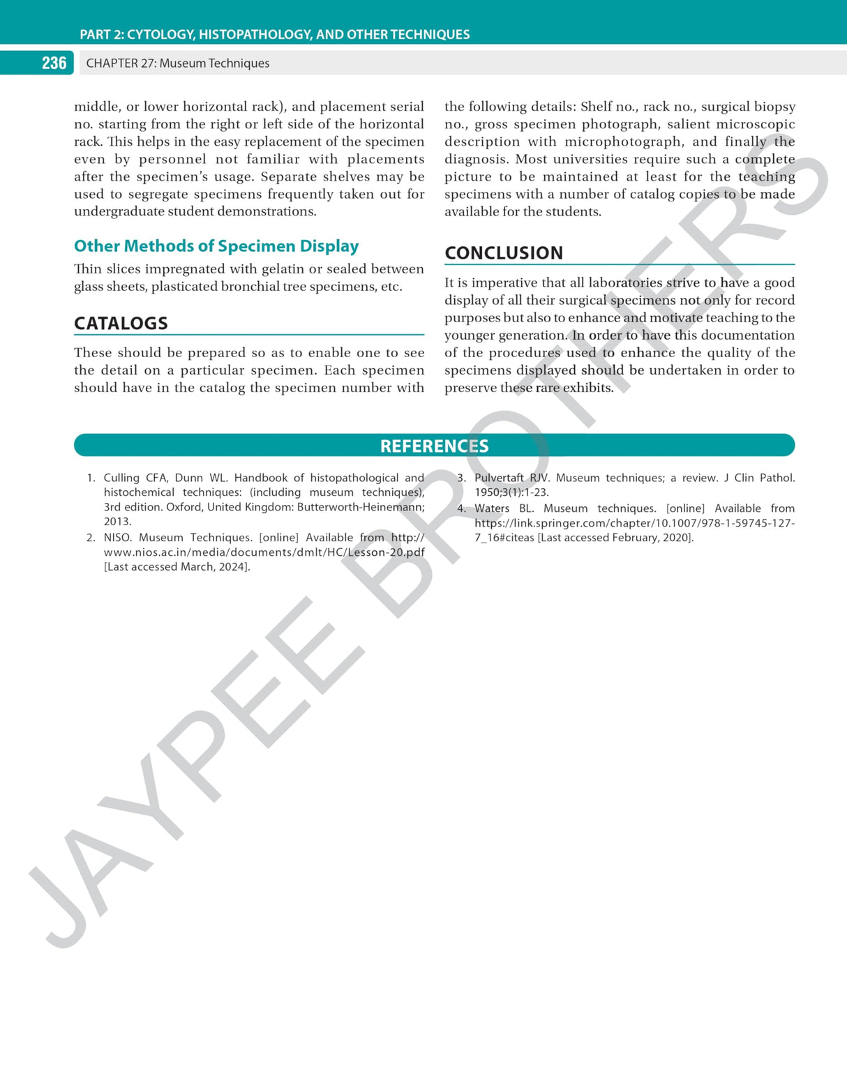 PRINCIPLES & INTERPRETATION OF LABORATORY TECHNIQUES IN PATHOLOGY